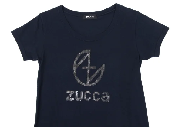 zucca Garment Dyed Cotton Rhinestone Logo T-shirt K-163852_003