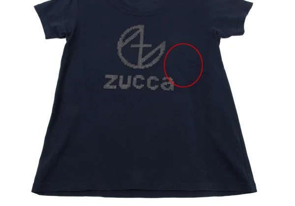 zucca Garment Dyed Cotton Rhinestone Logo T-shirt K-163852_007
