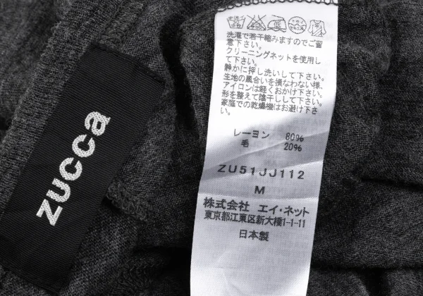 zucca Rayon Wool Hem Deformation T-shirt K-163854_012