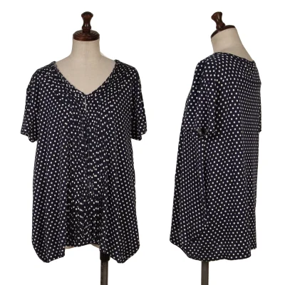 zucca Lyocell Cotton Pin Tuck Dot T-shirt