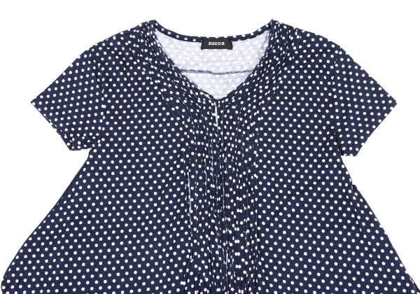 zucca Lyocell Cotton Pin Tuck Dot T-shirt K-163855_003