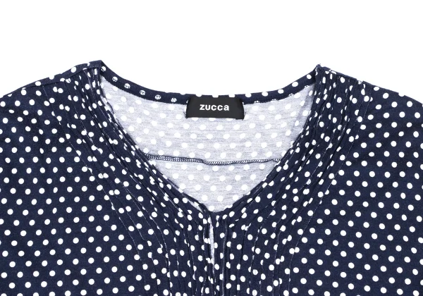 zucca Lyocell Cotton Pin Tuck Dot T-shirt K-163855_004