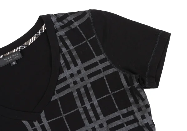 BURBERRY BLACK LABEL Side Check Printed Stretch T-shirt K-163858_004
