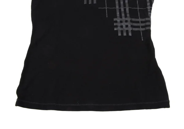 BURBERRY BLACK LABEL Side Check Printed Stretch T-shirt K-163858_006