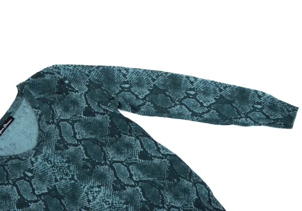 HYSTERIC GLAMOUR Rayon Blend Python Printed V-neck Knit Top K-163860_005