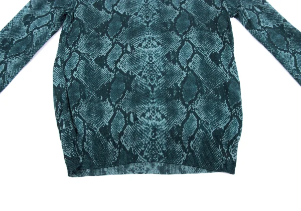 HYSTERIC GLAMOUR Rayon Blend Python Printed V-neck Knit Top K-163860_007