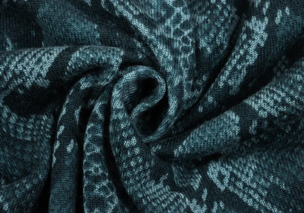 HYSTERIC GLAMOUR Rayon Blend Python Printed V-neck Knit Top K-163860_012