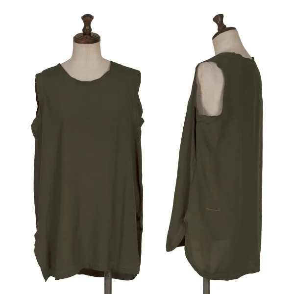 45rpm 45R Rayon Sleeveless Top Khaki 2 K-163865_001