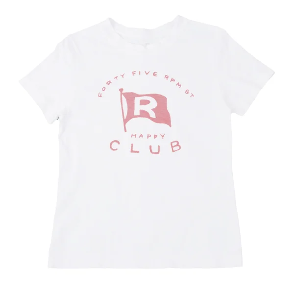 45rpm 45R Cotton Front Logo Printed T-shirt White 3 K-163870_001