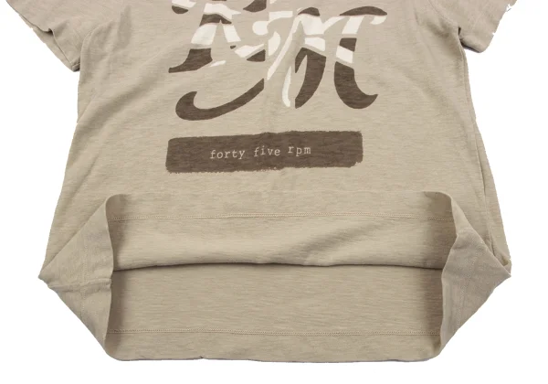 45rpm 45R Cotton Front Logo Printed T Shirt K-163871_008