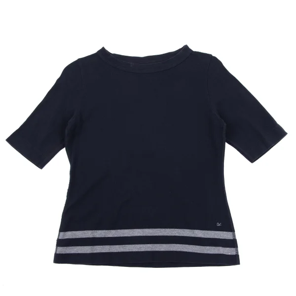 45rpm 45R Cotton Hem Stripe T Shirt Navy 3 K-163873_001