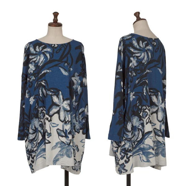 45rpm 45R Floral Dyed Print Top Blue 0 K-163876_001