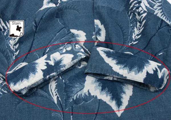 45rpm 45R Cotton Indigo Dyed Botanical Print 3/4 Sleeve Top K-163877_008