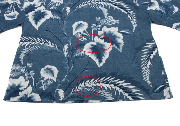 45rpm 45R Cotton Indigo Dyed Botanical Print 3/4 Sleeve Top K-163877_009