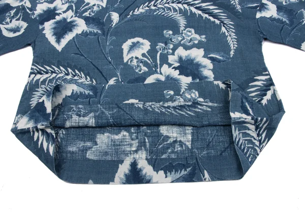 45rpm 45R Cotton Indigo Dyed Botanical Print 3/4 Sleeve Top K-163877_012
