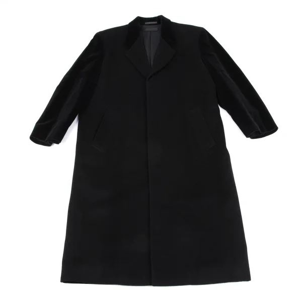 COMME des GARCONS Velour Open sleeve Wool Coat K-163878_002