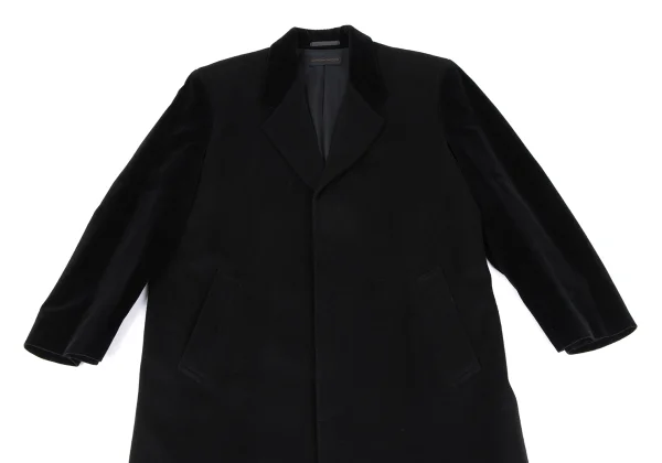 COMME des GARCONS Velour Open sleeve Wool Coat K-163878_003