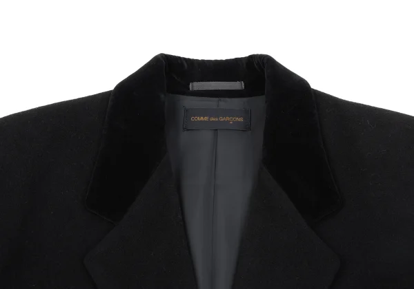 COMME des GARCONS Velour Open sleeve Wool Coat K-163878_004