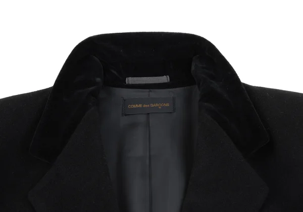 COMME des GARCONS Velour Open sleeve Wool Coat K-163878_005
