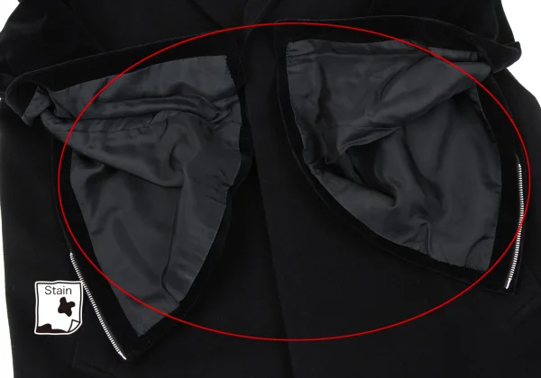 COMME des GARCONS Velour Open sleeve Wool Coat K-163878_008