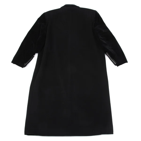 COMME des GARCONS Velour Open sleeve Wool Coat K-163878_014
