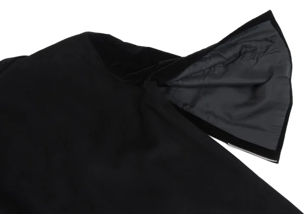 COMME des GARCONS Velour Open sleeve Wool Coat K-163878_015
