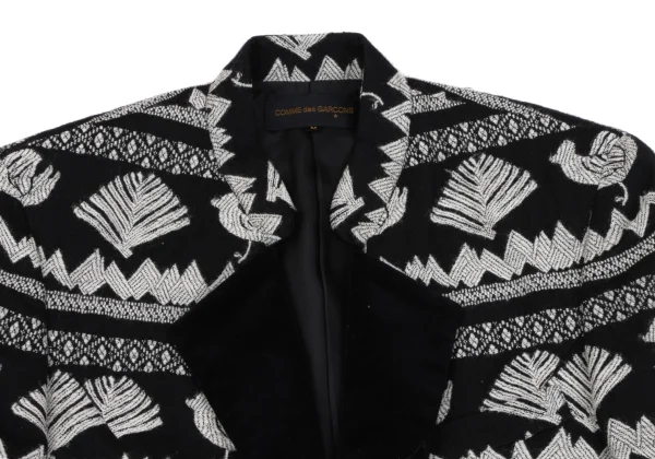 COMME des GARCONS Layered Jacquard Spencer Jacket K-163879_003