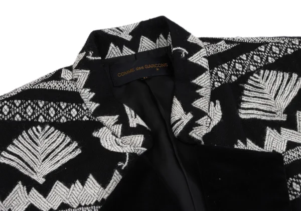 COMME des GARCONS Layered Jacquard Spencer Jacket K-163879_004