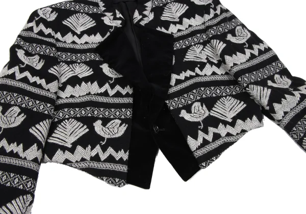 COMME des GARCONS Layered Jacquard Spencer Jacket K-163879_007