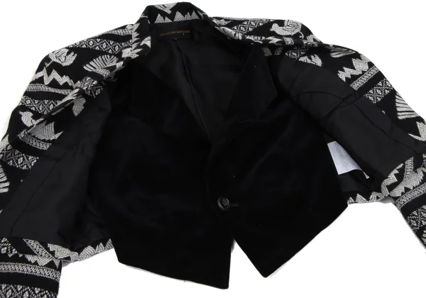 COMME des GARCONS Layered Jacquard Spencer Jacket K-163879_010