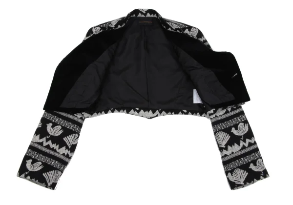 COMME des GARCONS Layered Jacquard Spencer Jacket K-163879_011