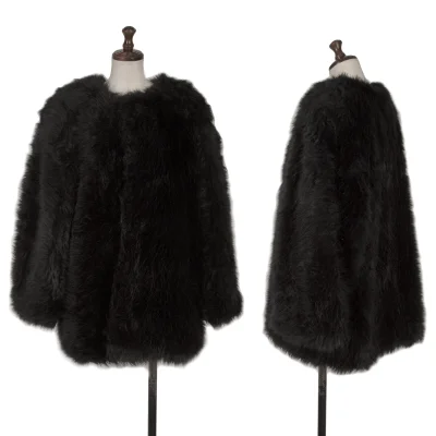 COMME des GARCONS Faux Fur Collarless Jacket