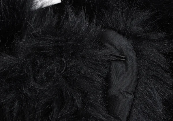 COMME des GARCONS Faux Fur Collarless Jacket K-163880_005