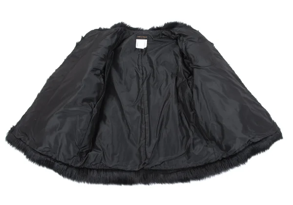 COMME des GARCONS Faux Fur Collarless Jacket K-163880_010