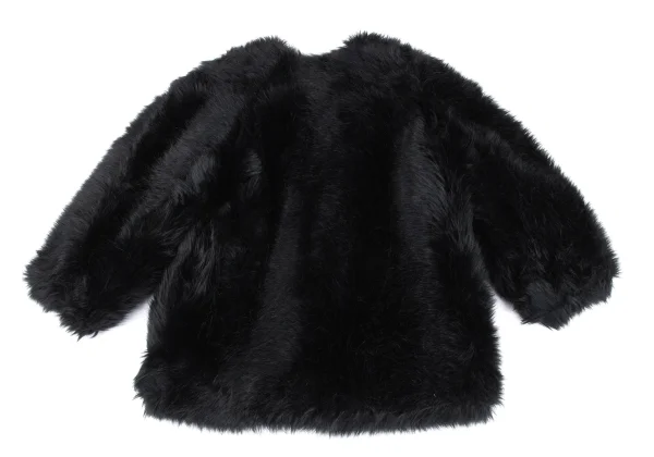 COMME des GARCONS Faux Fur Collarless Jacket K-163880_011