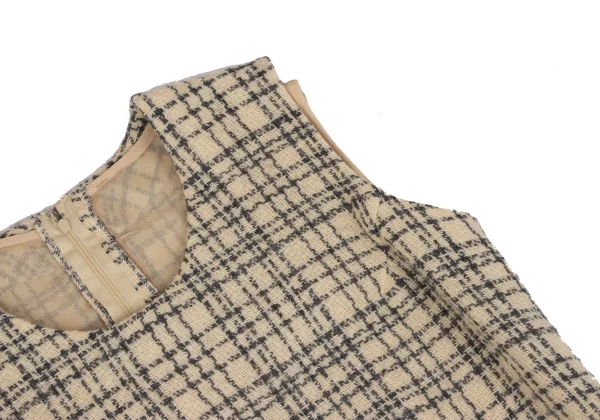 COMME des GARCONS Random Check Jacquard Sleeveless Dress K-163882_004
