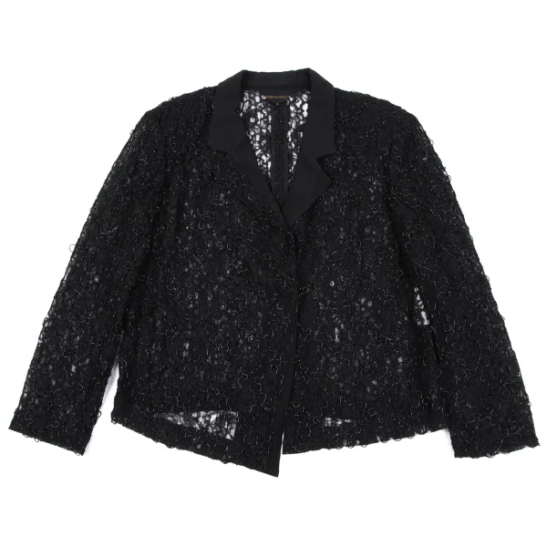 COMME des GARCONS Silk Switching Floral Lace Jacket K-163884_002