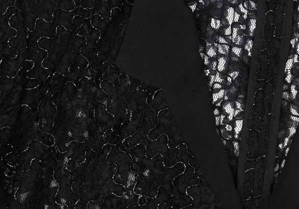 COMME des GARCONS Silk Switching Floral Lace Jacket K-163884_005