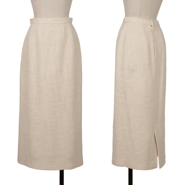 COMME des GARCONS Silk Nep Skirt Ivory M K-163886_001