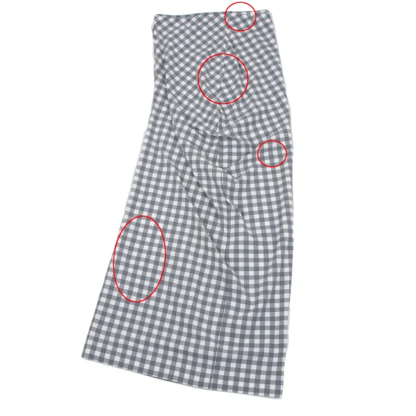 COMME des GARCONS Checked Stretch Deformation Skirt K-163895_011