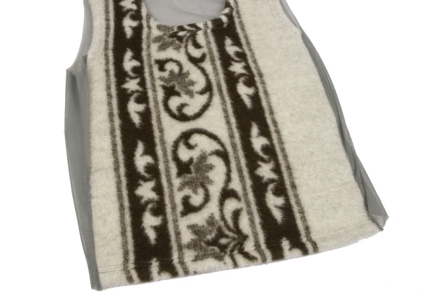 COMME des GARCONS Ethnic Felt Mesh Switching Tank Top K-163896_006