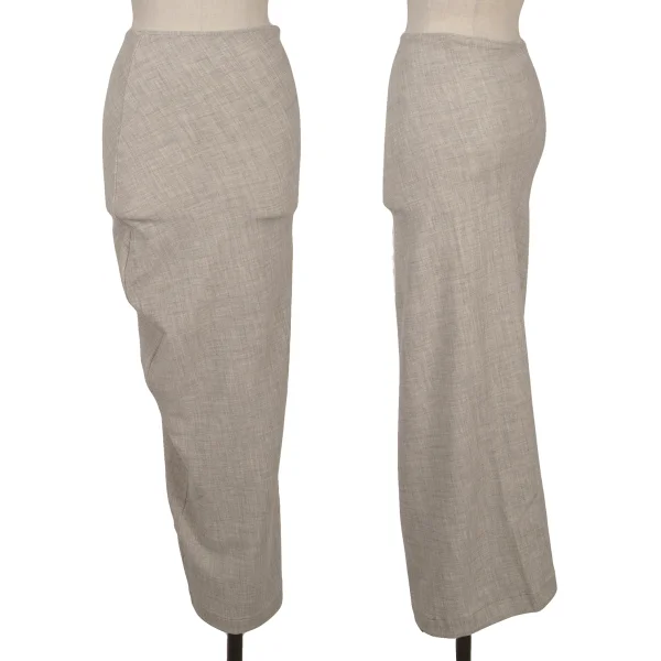 COMME des GARCONS Wool Stretch Back 3D Skirt Grey M K-163899_001