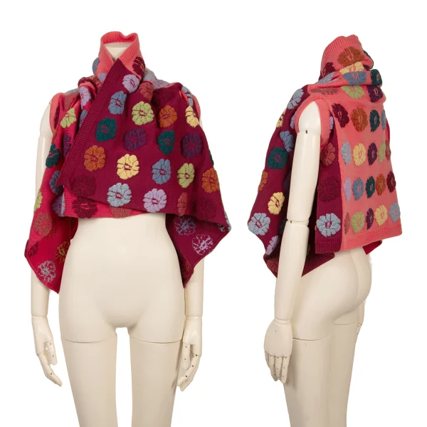 COMME des GARCONS Floral Embroidered Wrap Cardigan Multi-Color S-M K-163900_001