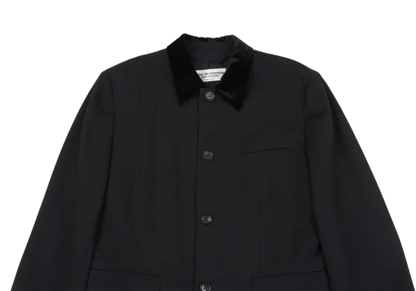 robe de chambre COMME des GARCONS Velour Collar Wool Gaba Jacket K-163901_003