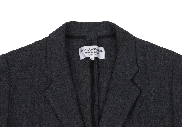 robe de chambre COMME des GARCONS Wrinkled Wool Tiered Jacket K-163902_004