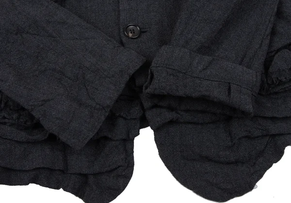 robe de chambre COMME des GARCONS Wrinkled Wool Tiered Jacket K-163902_007
