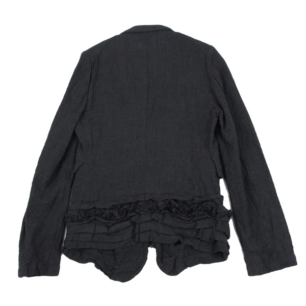 robe de chambre COMME des GARCONS Wrinkled Wool Tiered Jacket K-163902_013