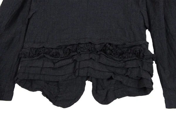 robe de chambre COMME des GARCONS Wrinkled Wool Tiered Jacket K-163902_014