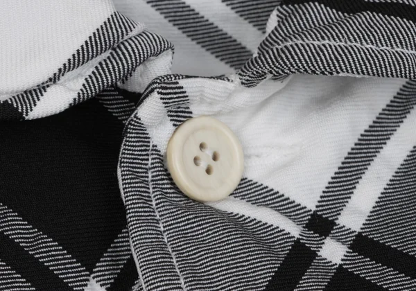 COMME des GARCONS Wrinkle Poly Bias Check Long Jacket K-163903_004