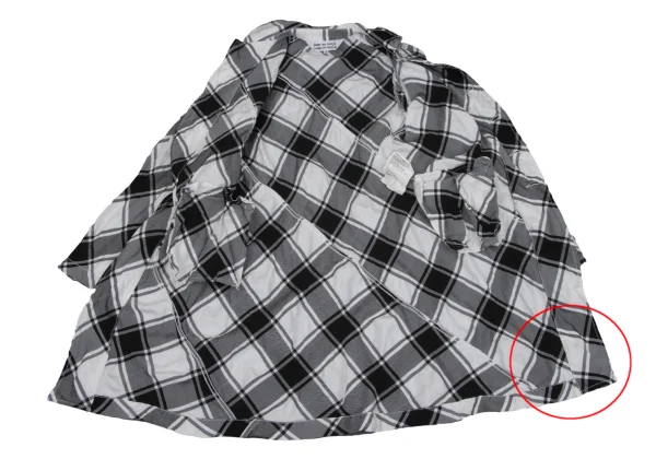 COMME des GARCONS Wrinkle Poly Bias Check Long Jacket K-163903_009